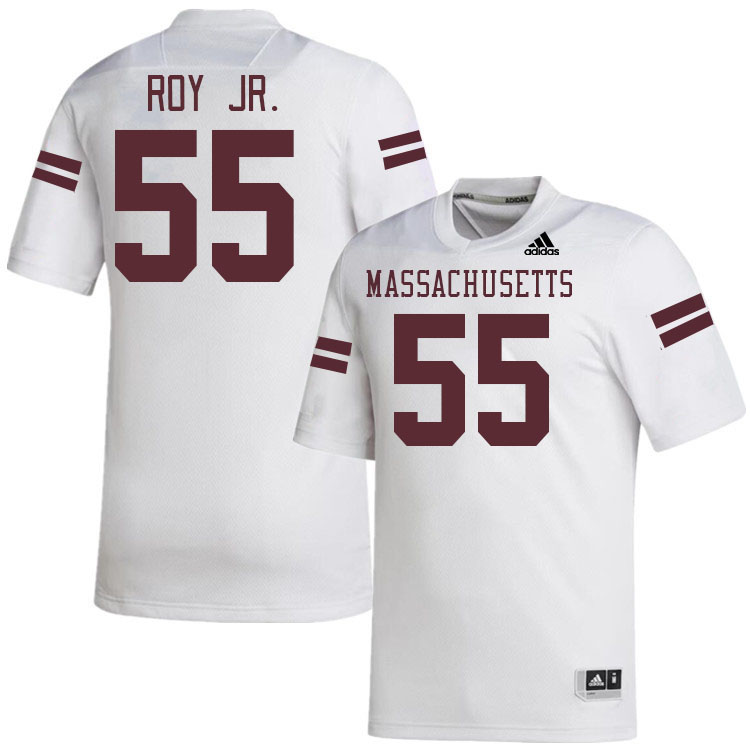 Massachusetts Minutemen #55 Benjamin Roy Jr. College Football Jerseys Stitched-White